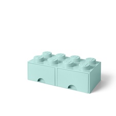 LEGO úložný box 8 so zásuvkou - aqua