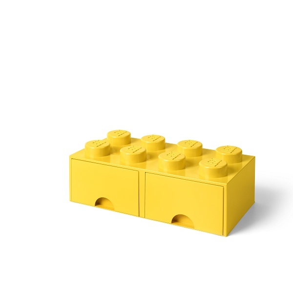 LEGO úložný box 8 so zásuvkou - žltá