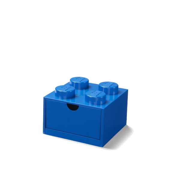 LEGO stolný box 4 so zásuvkou - modrá