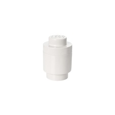 LEGO Storage Brick 1 Round - White