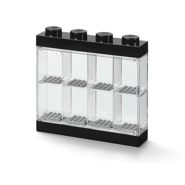 LEGO zberateľská skrinka na 8 minifigúrok - čierna
