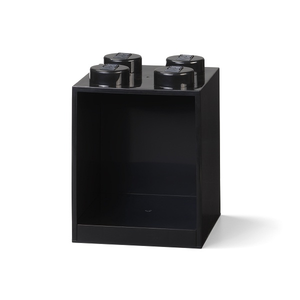 LEGO Brick Shelf 4 Knobs - Black