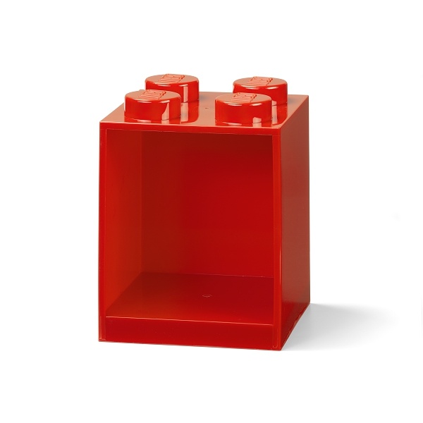 LEGO Brick Shelf 4 Knobs - Red