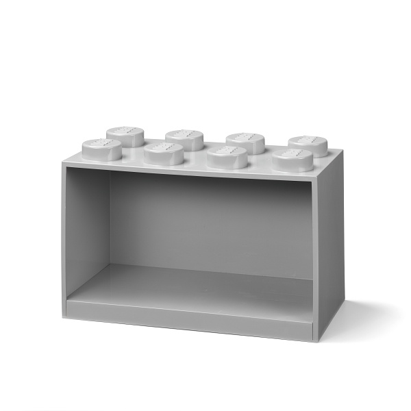 LEGO Brick Shelf 8 Knobs - Grey