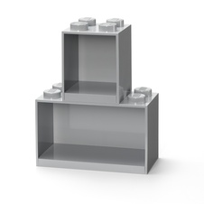 LEGO Brick Shelf, 2 pcs set - Grey