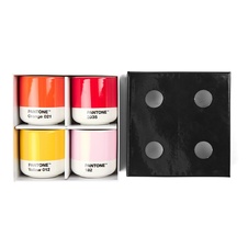 PANTONE Machiato Cup 4Pack - Yellow, Red, Orange, Light Pink