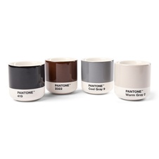 PANTONE Machiato Cup 4Pack - Warm Grey, Cool Gray, Brown, Black