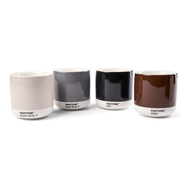 PANTONE Latte Thermo Cup 4Pack - Warm Gray, Cool Gray, Brown, Black