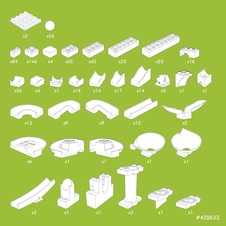 HUBELINO 585-Piece Mega Building Box