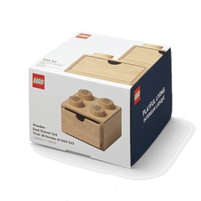 LEGO drevený stolný box 4 so zásuvkou (svetlé drevo)