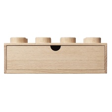 LEGO drevený stolný box 8 so zásuvkou (svetlé drevo)