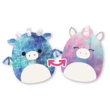 SQUISHMALLOWS Flip-A-Mallow Blue Textured Dragon/Tie-dye Unicorn