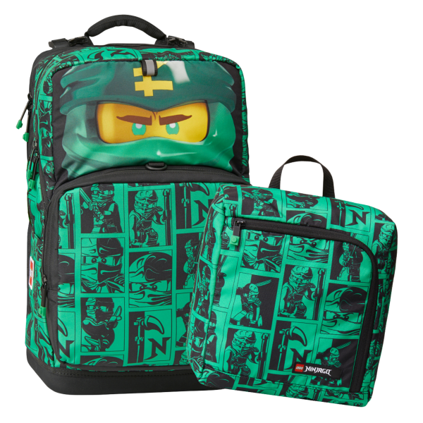 LEGO Ninjago Green Maxi Plus - školský batoh, 2 dielny set