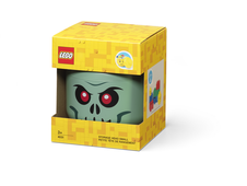 LEGO úložná hlava (veľkosť S) - zelený kostlivec