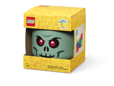 LEGO úložná hlava (veľkosť L) - zelený kostlivec