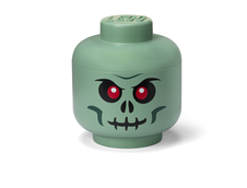 LEGO Storage Head (large) - Green Skeleton