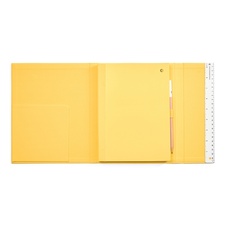 PANTONE Zápisník s ceruzkou a pravítkom, linajkovaný - Yellow 012