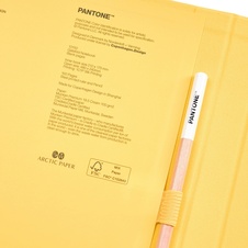 PANTONE Zápisník s ceruzkou a pravítkom, linajkovaný - Yellow 012