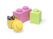 LEGO Storage Brick Multi-Pack (3 pcs) - Light Purple, Yellowish green, cool yellow