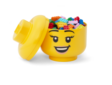 LEGO Storage Head (small) - Happy Girl