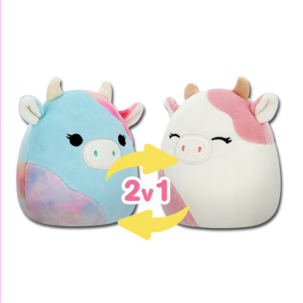 SQUISHMALLOWS Flip-A-Mallow Caedyn Light Pink Cow/Caedia Blue Cow