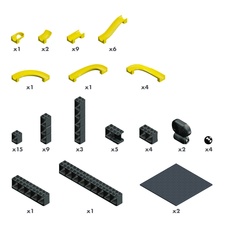 HUBELINO Pi Guličková dráha - set s kanónom 70 ks