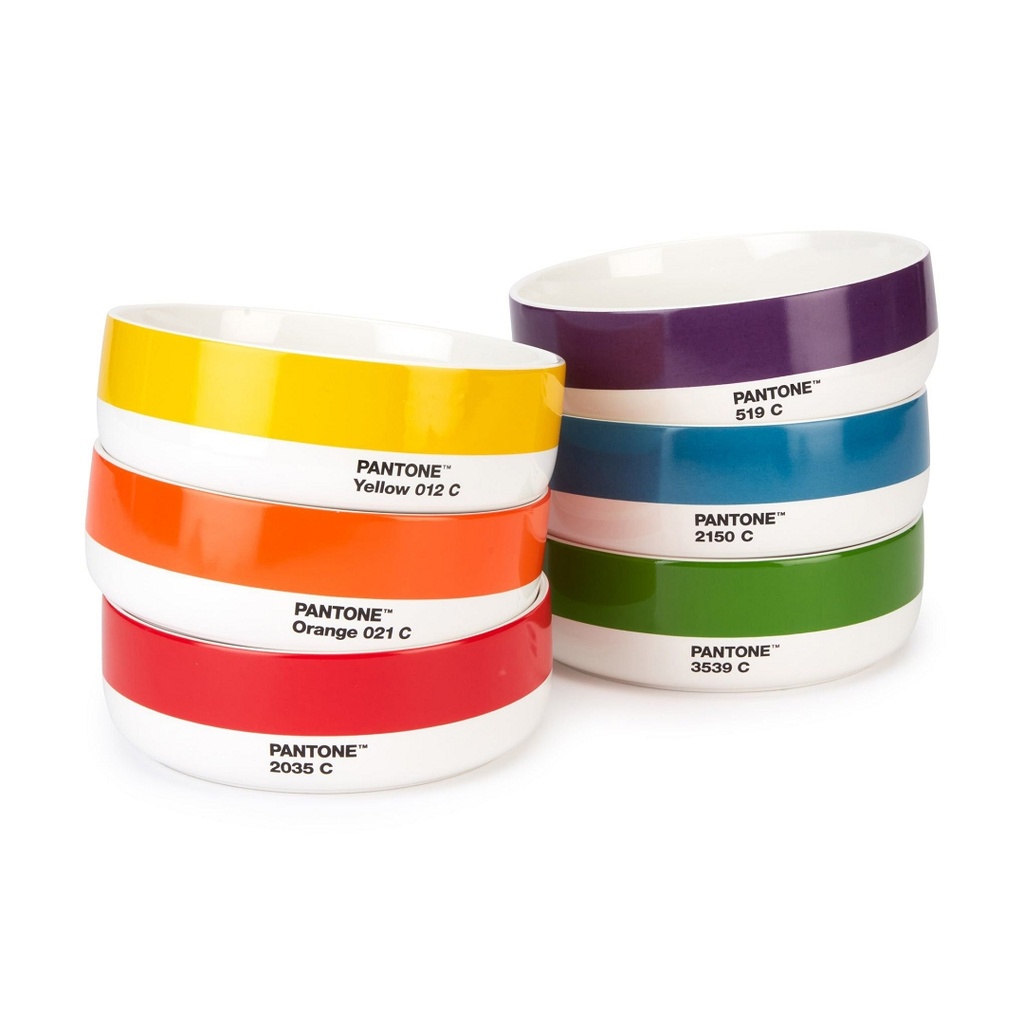 PANTONE Soup Bowl SET of 6 pcs, COLOR MIX