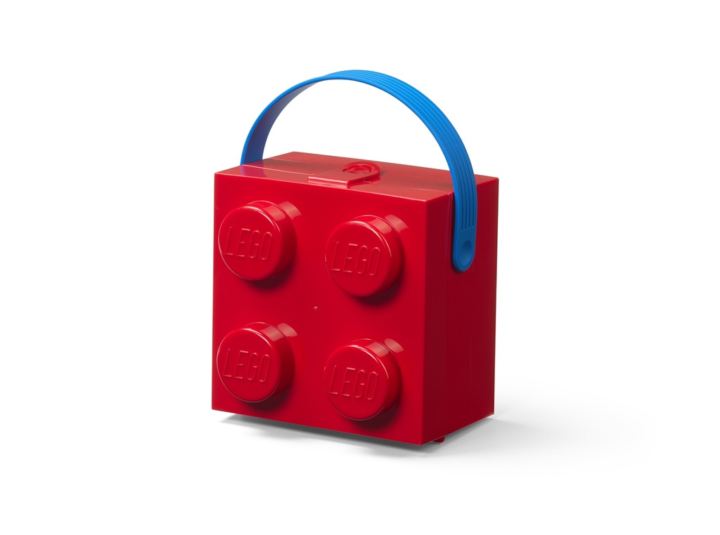 LEGO box s rukoväťou - červená