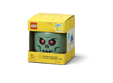 LEGO úložná hlava (mini) - zelený kostlivec