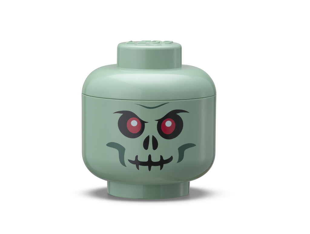 LEGO Storage Head (mini) - Green Skeleton