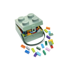 LEGO box s rukoväťou - army zelená