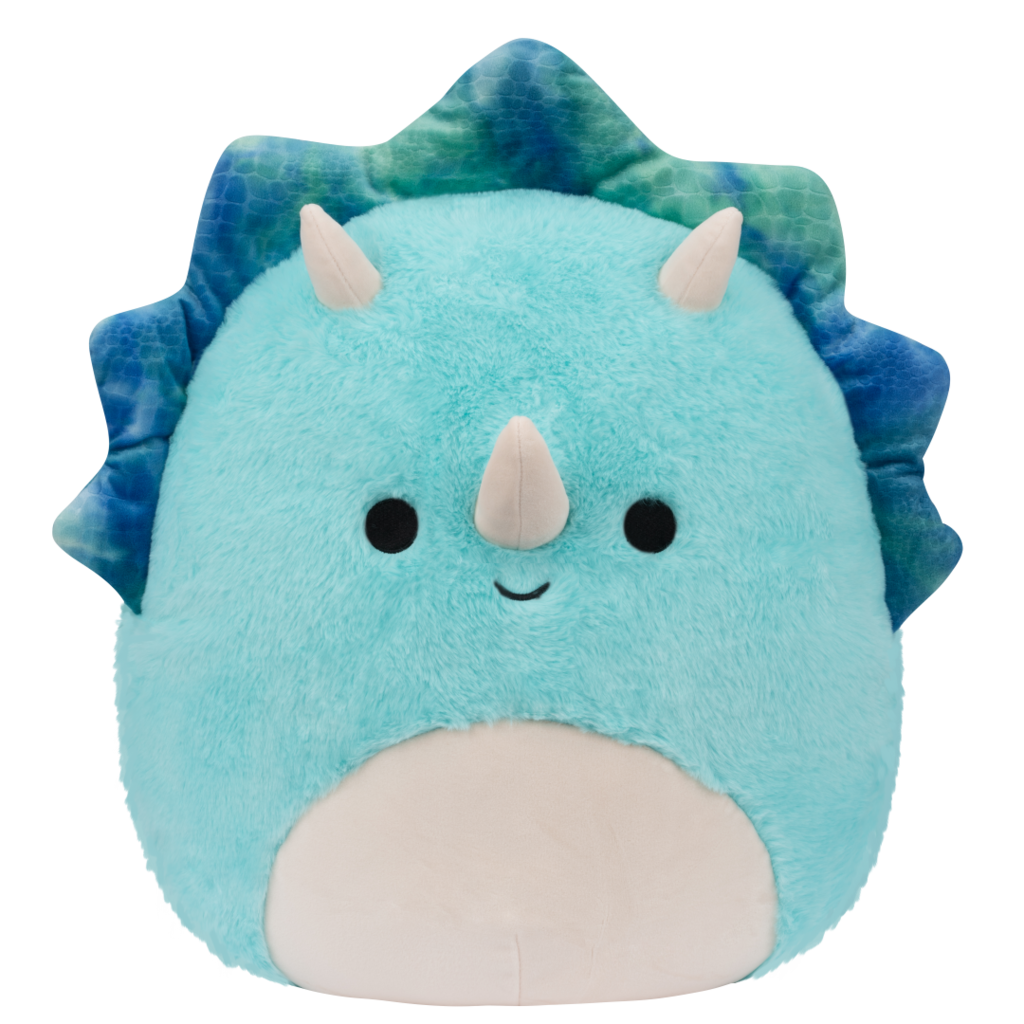 SQUISHMALLOWS Fuzz-A-Mallow Malik the Blue Triceratops, 30 cm