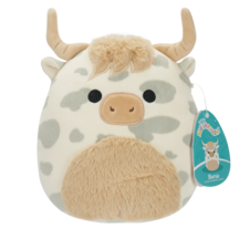 SQUISHMALLOWS Borsa the Grey Spotted Highland Cow
