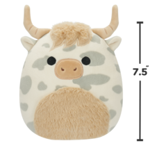 SQUISHMALLOWS Borsa the Grey Spotted Highland Cow