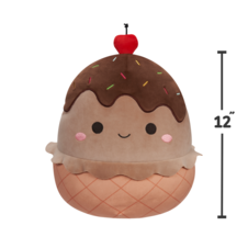 SQUISHMALLOWS Marta the Chocolate Ice Cream Sundae, 30 cm