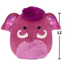 SQUISHMALLOWS Magdalena the Magenta Woolly Mammoth, 30 cm