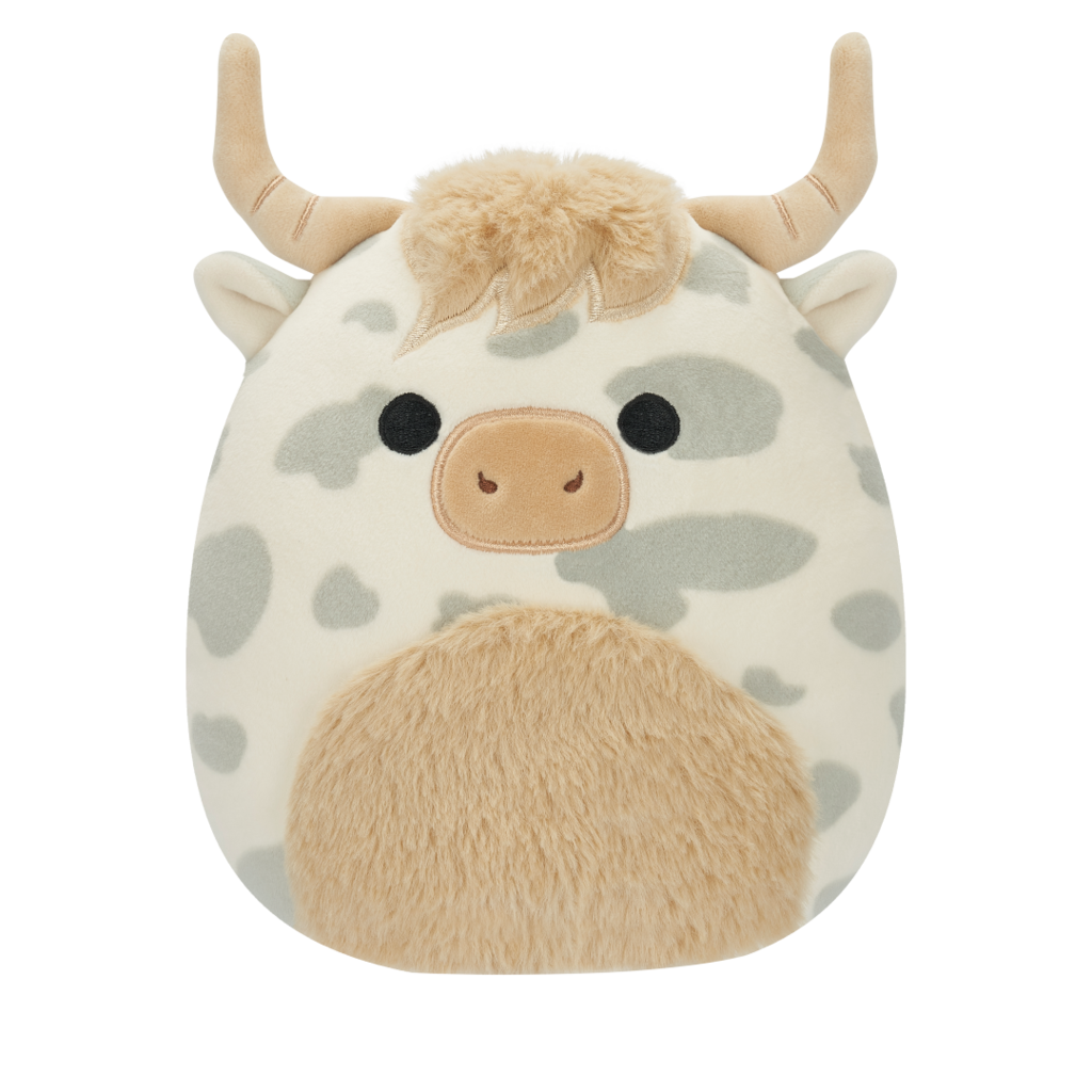 SQUISHMALLOWS Borsa the Grey Spotted Highland Cow
