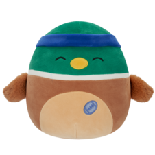 SQUISHMALLOWS Avery the Mallard Duck W/Sweatband and Rugby Ball