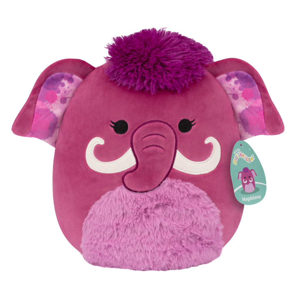 SQUISHMALLOWS Magdalena the Magenta Woolly Mammoth, 30 cm