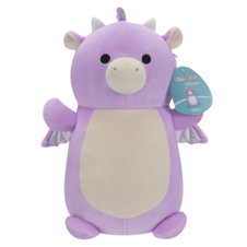 SQUISHMALLOWS Hugmees Dina the Purple Dragon, 35 cm