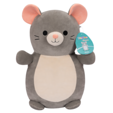 SQUISHMALLOWS Hugmees Misty the Grey Mouse, 35 cm