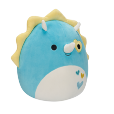 SQUISHMALLOWS Braedon the Teal Triceratops, 30 cm