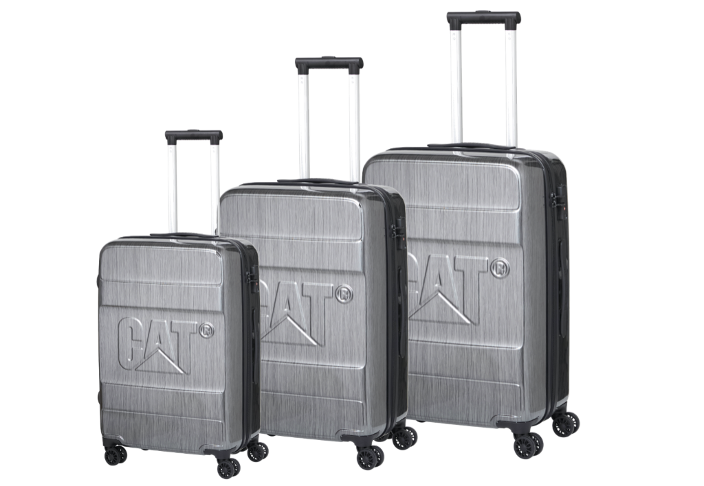 CATERPILLAR Cat Cargo Cat-D 2.0 Trolley, 3 Pcs set - Brushed Silver