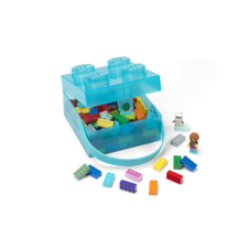 LEGO Box With Handle - Translucent Light Blue