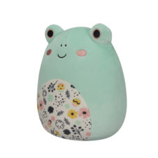 SQUISHMALLOWS Fritz the Light Green Frog W/Floral Belly, 13 cm