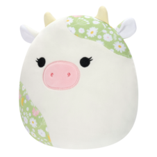 SQUISHMALLOWS Ada the Cow W/Floral Print, 13 cm