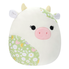 SQUISHMALLOWS Ada the Cow W/Floral Print, 13 cm