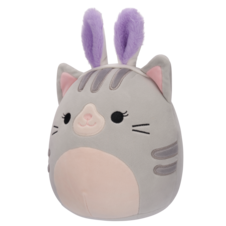 SQUISHMALLOWS Tally the Grey Tabby Cat W/Bunny Ears