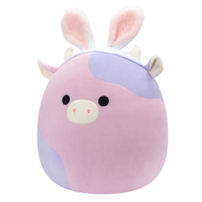 SQUISHMALLOWS Patty the Pink And Purple Cow W/ Bunny Ears
