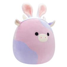 SQUISHMALLOWS Patty the Pink And Purple Cow W/ Bunny Ears